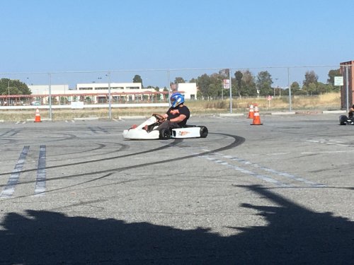 Jonny in go-kart 